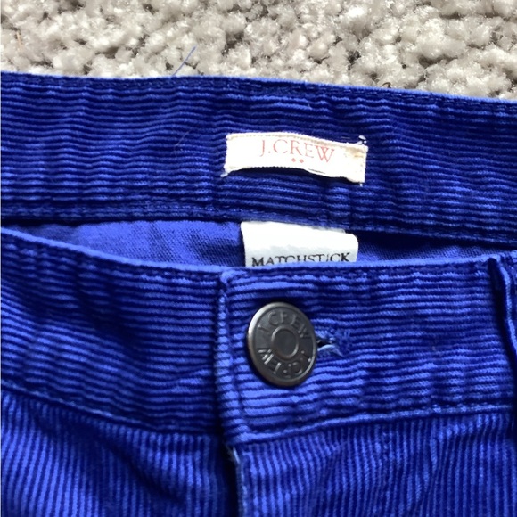 J CREW ROYAL BLUE MATCHSTICK 5 POCKET PANTS. 28 R, SIZE 6 - Picture 4 of 6